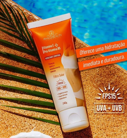 Creme Hidratante Corporal 240g Com Filtro Solar - Phallebeauty — miniatura 2
