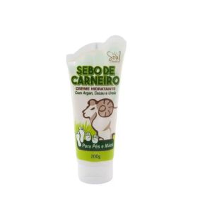 Creme Hidratante P/ Pés e Mãos Sebo de Carneiro Argan Cacau e Uréia 200g - Soul