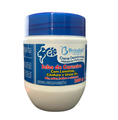 Creme Sebo de Carneiro Lanolina Com Canfora e Ureia 240g - Bio Instinto