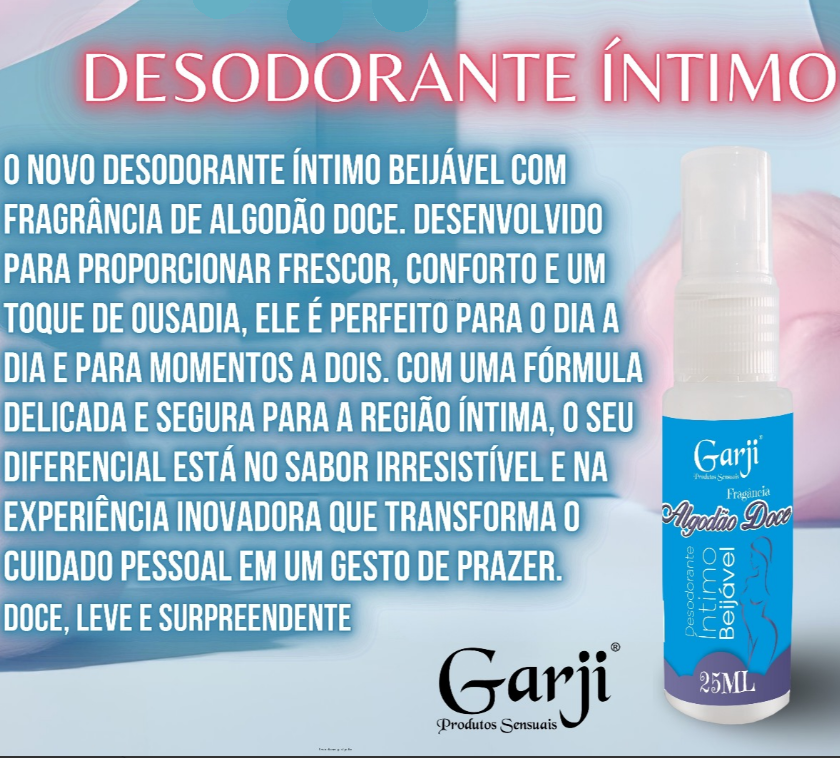 Desodorante Intimo Beijavel Algodao Doce 25ml - Garji — miniatura 3