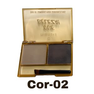 DUO DE SOMBRA PARA SOBRANCELHAS QUE BELEZA (2 TONS) COR-2 - MIAMAKE - imagem 1
