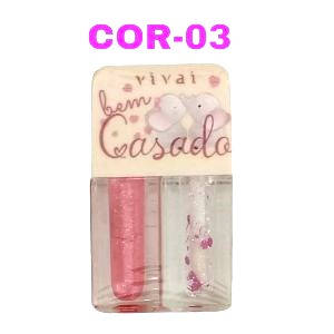 Duo Lip Gloss Bem Casado ( 6 Tons ) - Vivai Cor:cor-03