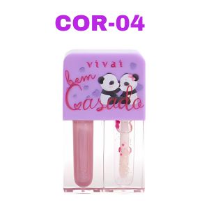 Duo Lip Gloss Bem Casado ( 6 Tons ) - Vivai Cor:cor-04