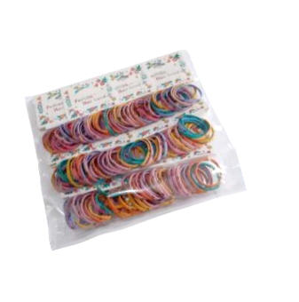 ELASTICO DE CABELO COLORIDO CARTELA COM 12 UNIDADES - NEXXO - miniatura 2