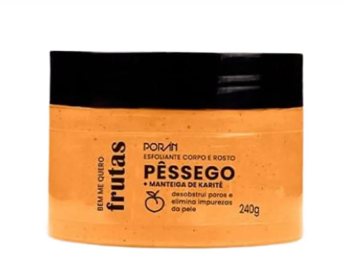 Esfoliante Corpo e Rosto Pessego 240 G -Poran