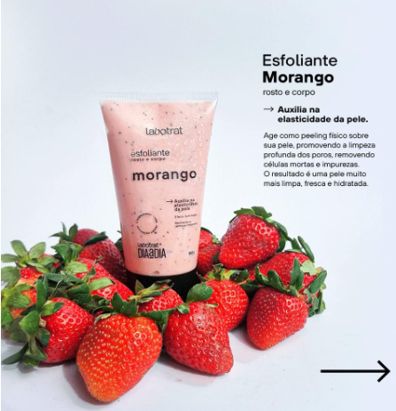 ESFOLIANTE DIA A DIA MORANGO 150 G -LABOTRAT - miniatura 2
