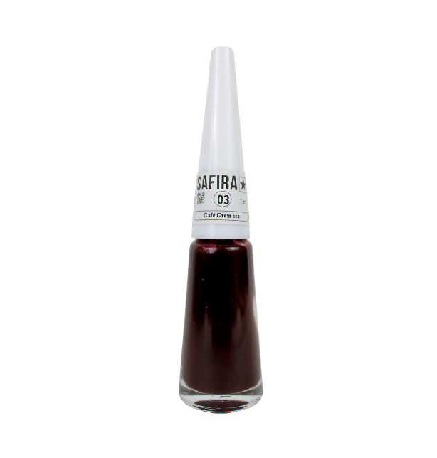 ESMALTE PARA UNHAS CREMOSO COR 03 CAFÉ - SAFIRA