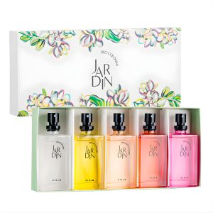 Estojo Miniatura Perfume Feminino Deo Colonia Jardin 5 Fragancias 25ml Ciclo