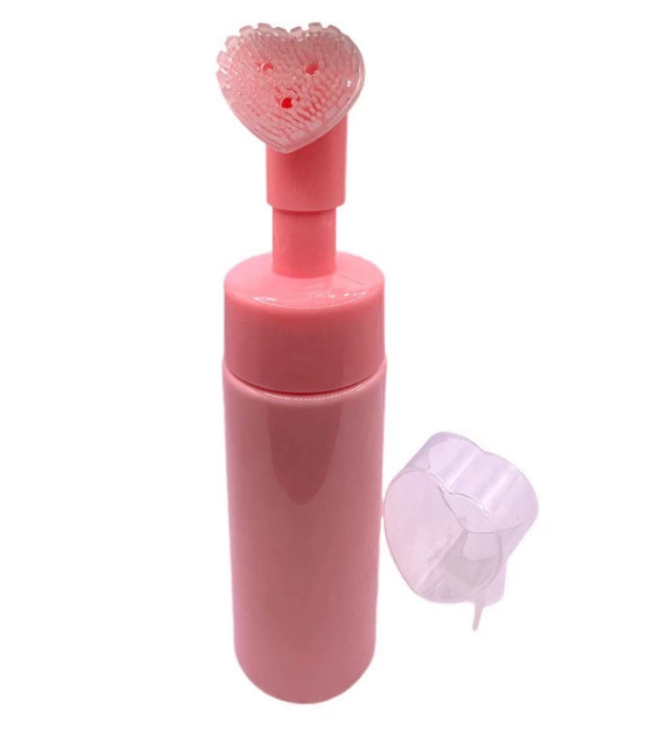 Frasco Pump Espumador 120 Ml Para Limpeza Facial Rosa - Royal