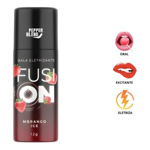 Fusion Vibrador Liquido Ice Eltrizante Gela Sabor Morango Ice 12g - Pepper Blend