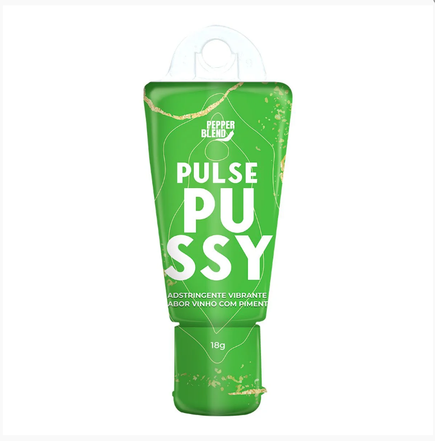 Gel Adstringente e Vibrante Pulse Pussy Sabor Vinho Com Pimenta 18g - Pepper Blend