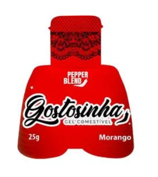 Gel Comestivel Gostosinha Hot 25g Morango Pepper Blend