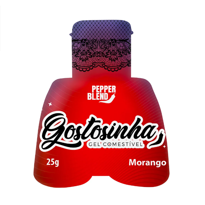 GEL COMESTIVEL GOSTOSINHA HOT MORANGO ICE 25G PEPPER BLEND - imagem 1