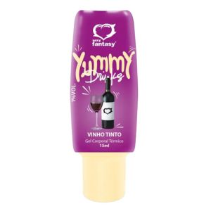 Gel Comestivel Yummy Drinks Sabor Vinho Tinto 15ml Sexy Fantasy