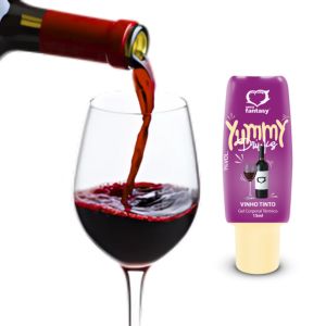 Gel Comestivel Yummy Drinks Sabor Vinho Tinto 15ml Sexy Fantasy — miniatura 2