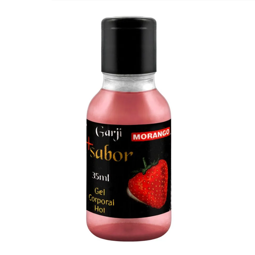 Gel Corporal Hot + Sabor Morango 35ml - Garji