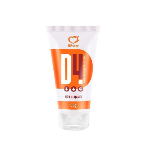 Gel D4 Umectante Lubrificante Hot Beijável Hot 60g - Sexy Fantasy