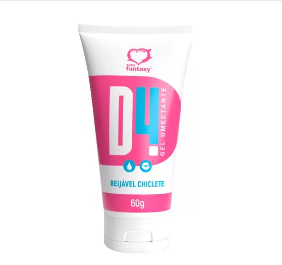 Gel D4 Umectante Lubrificante Textura Leitosa Beijável Chiclete 60g - Sexy Fantasy