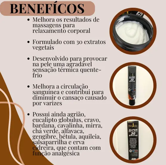 Gel Desodorante Massageador 30 Ervas 150 G - Mary Life ( Bio Instinto ) — miniatura 2