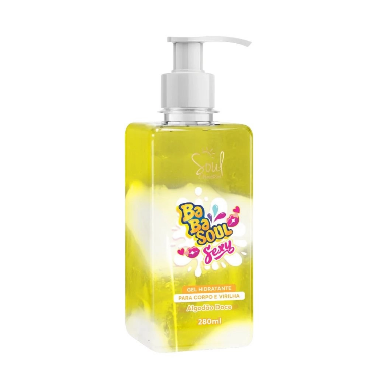 Gel Hidratante Para Corpo e Virilha Beijavel Algodao Doce Babasoul Sex - Soul