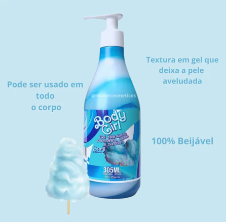 Gel Hidratante Para Virilha , Coxa e Bumbum de Algodão Doce Com Creme 305 Ml -Garji — miniatura 3