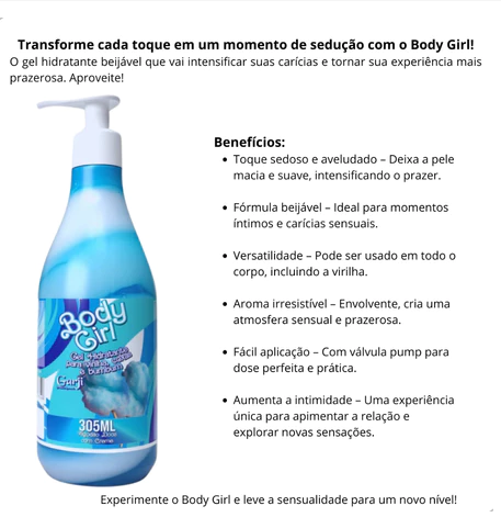 Gel Hidratante Para Virilha , Coxa e Bumbum de Algodão Doce Com Creme 305 Ml -Garji — miniatura 4