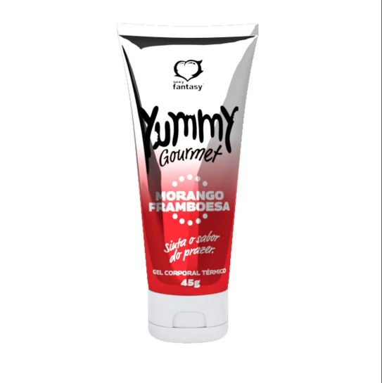 Gel Termico Yummy Gourmet Sabor Morango Com Framboesa 45g - Sexy Fantasy