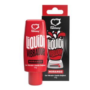 Gel Vibrador Liquido Beijavel Morango 15g - Sexy Fantasy