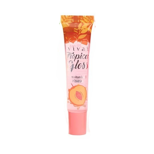 GLOSS TROPICAL FRUTAS COM VITAMINA E (4 SABORES) -VIVAI sabor: PESSEGO