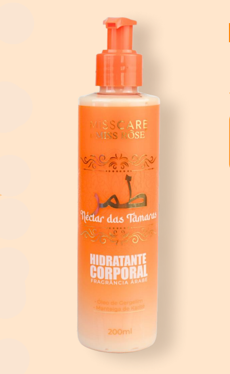 HIDRATANTE CORPORPAL ÁRABE NÉCTAR DAS TÂMARAS 200ML - MISS ROSE - imagem 1