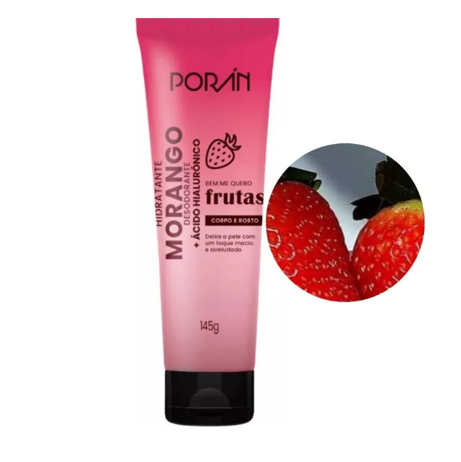 Hidratante Morango Corpo e Rosto 145 G - Poran — miniatura 2