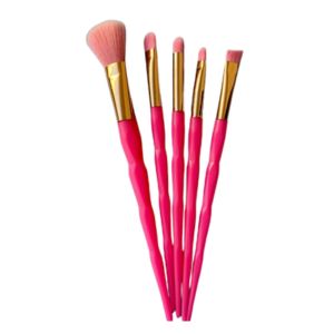 KIT 5 PINCEIS PARA MAQUIAGEM COM CABO COLORIDO FOSCO - MEY - imagem 1