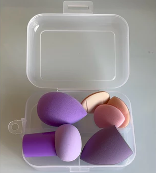Kit 6 Esponjas de Maquiagem Variadas Com Estojo - Jony