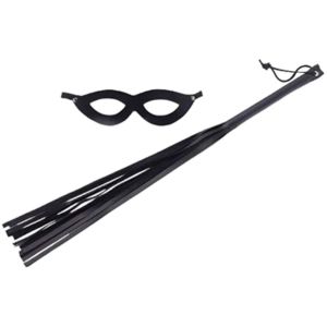Kit Chicote 35 Cm e Mascara Tiazinha Preto - Sexy Fantasy