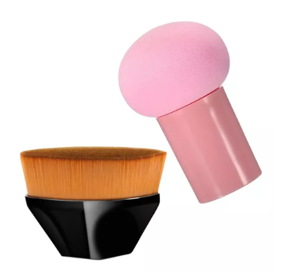 Kit Esponja Cogumelo Com Pincel Magico - Mey