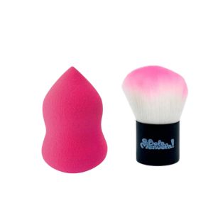 Kit Esponja de Maquiagem Com Pincel Qbela Manuela - Make Lolita