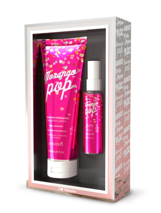 Kit Loka Silver Morango Pop (hidratante 240m+body Splash 60ml) - Pokoloka