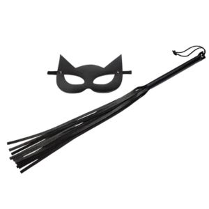 Kit Mulher Gato Com Chicote 35 Cm e Mascara - Sexy Fantasy