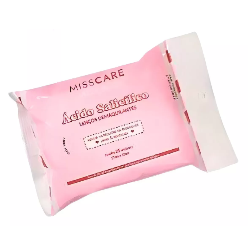 LENÇO DEMAQUILANTE ÁCIDO SALICÍLICO - MISS ROSE - imagem 1