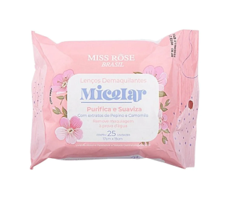 Lenço Demaquilante Micelar - Miss Rose