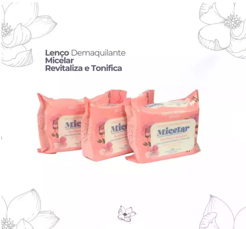 Lenço Demaquilante Micelar - Miss Rose — miniatura 2