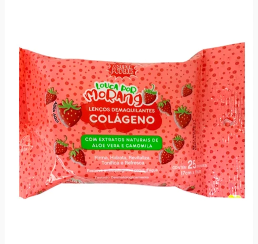 Lenços Demaquilantes Louca Por Morango - Super Poderes