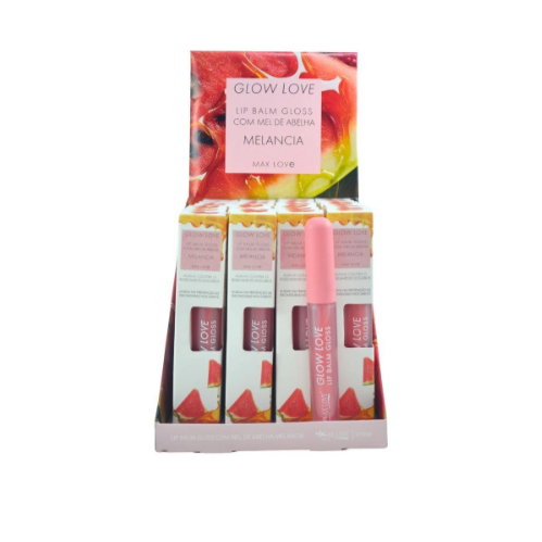 Lip Balm Gloss Glow Love Com Mel de Abelha Melancia Cor 413 - Max Love — miniatura 3