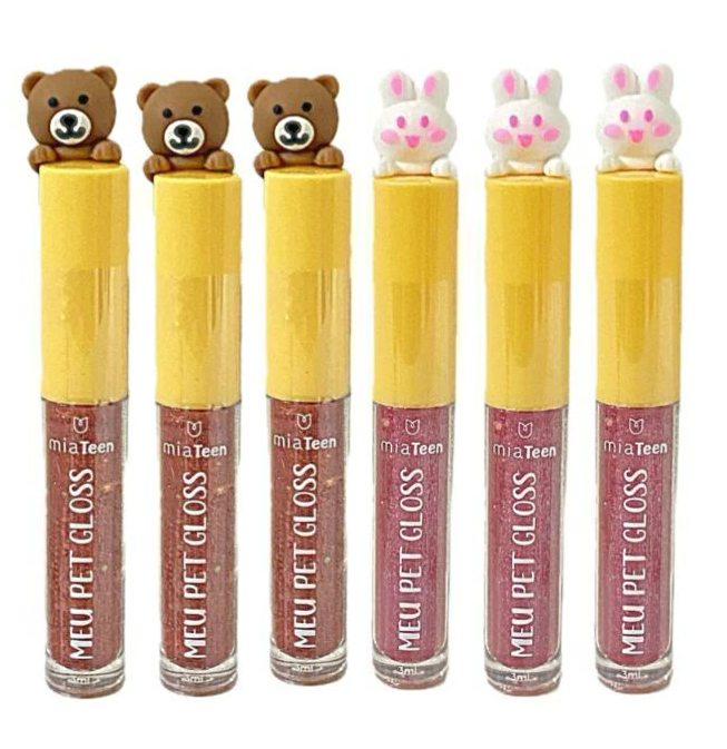Lip Gloss Meu Pet Glos Miateen ( 2 Tons ) - Miamake Cor:cor-01 — miniatura 2