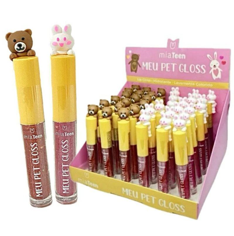 Lip Gloss Meu Pet Glos Miateen ( 2 Tons ) - Miamake Cor:cor-01 — miniatura 4