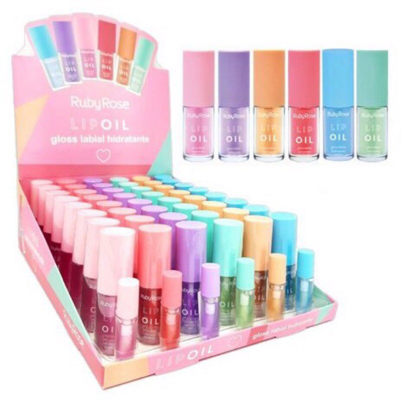 Lip Oil Gloss Labial e Hidratante 3,8ml Ruby Rose Sabor:maçã Verde