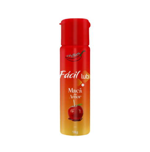 Lubrificante Beijavel Facil Lub 18g Sabor Maça do Amor Chillies