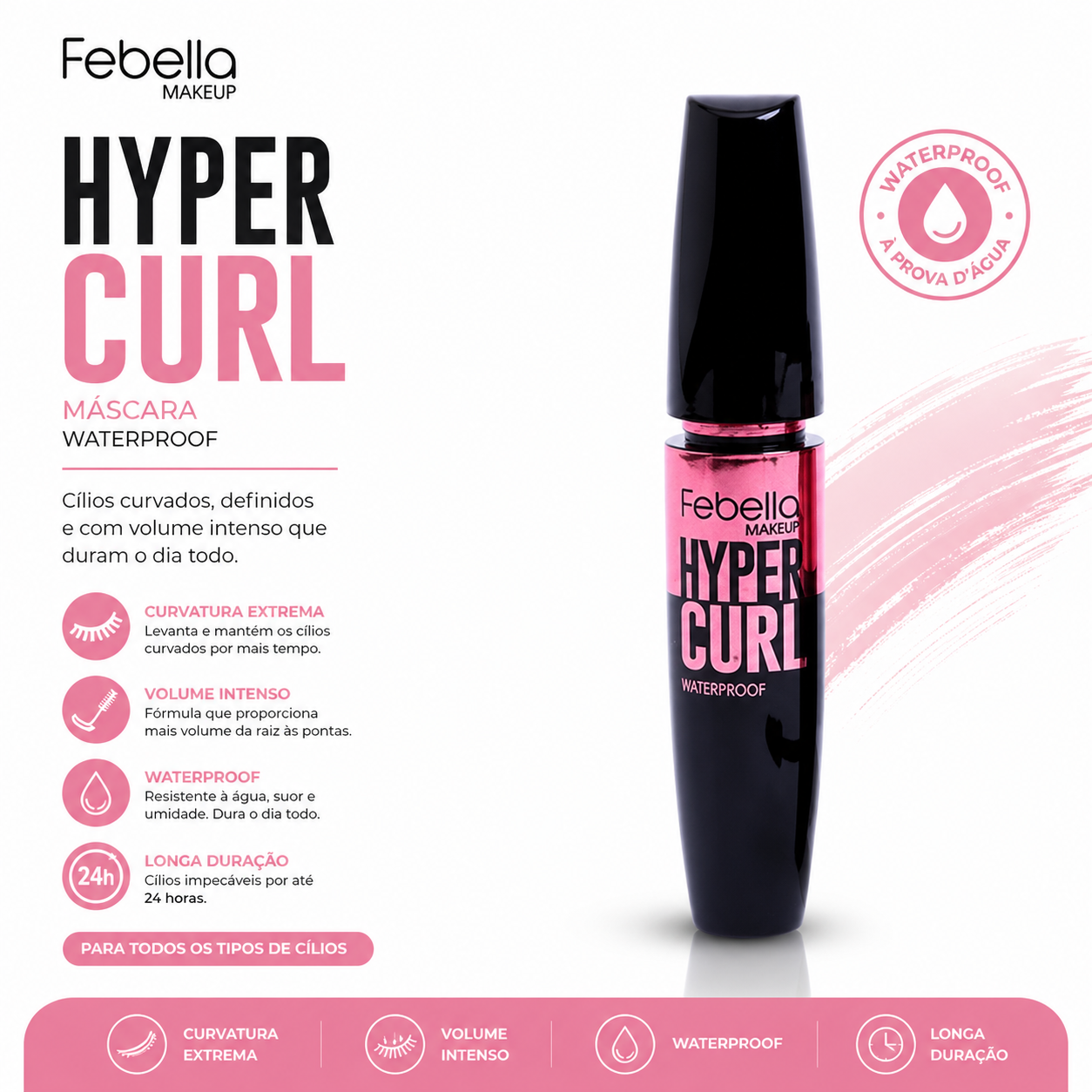MASCARA PARA CILIOS HYPER CURL - FEBELLA - miniatura 2