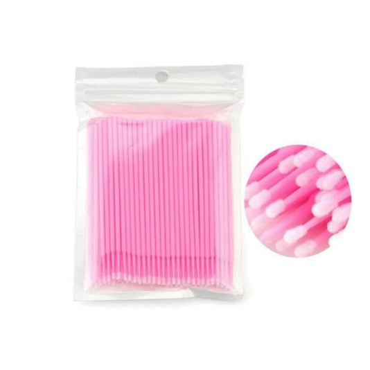 MICROBRUSH PARA EXTENCAO DE CÍLIOS COR ROSA ( PACOTE C/100 UNIDADES ) - MEY - imagem 1
