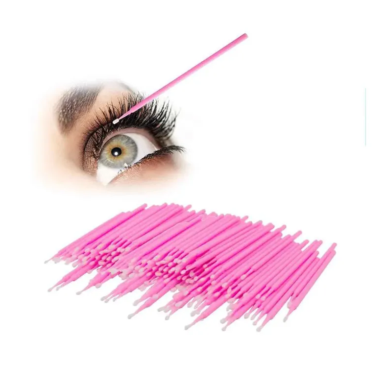 MICROBRUSH PARA EXTENCAO DE CÍLIOS COR ROSA ( PACOTE C/100 UNIDADES ) - MEY - miniatura 2